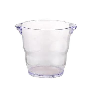 Imagem de Balde de gelo para festas de 5 litros de acrílico transparente para festas Balde de gelo de plástico para bar de coquetel, balde de vinho, balde de bebida, refrigerador para gelo, champanhe ou cerveja
