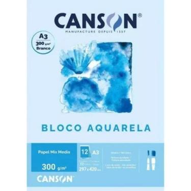 Imagem de Bloco A3 300g Canson aquarela 12 folhas