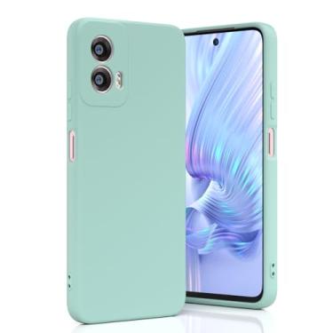 Imagem de Boaixiaen Capa para celular Moto G Power 5G 2024, de silicone líquido, fina, macia, de TPU (poliuretano termoplástico), proteção total à prova de choque para G Power 2024 5G (menta)