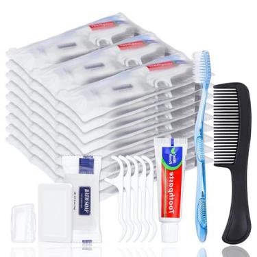 Imagem de Kit de higiene pessoal HQSLsund 50 conjuntos de creme dental para esco