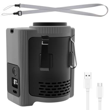 Imagem de ZJRDYYK Ventilador de cintura portátil de 10000 mAh recarregável, ventilador de cintura pessoal, ventiladores corporais vestíveis com 5 velocidades e lanterna para acampamento ao ar livre e viagens