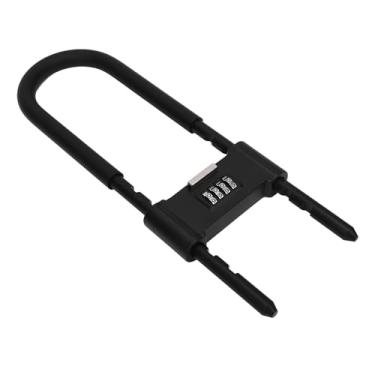 Imagem de Diydeg Cadeado em U, cadeado de segurança ajustável em formato de U de 160-280 mm, com combinação de código, com manilha longa e resistente para bicicletas elétricas, mountain bike