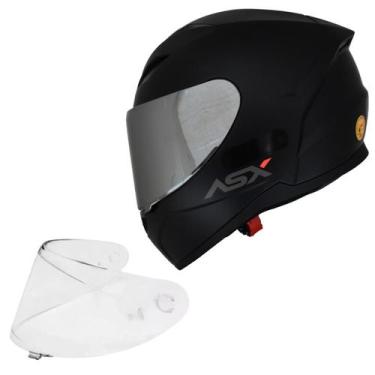 Imagem de Capacete Masculino Feminino Asx City Preto Viseira Prata, Preto Fosco,