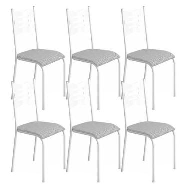 Imagem de Kit 6 Cadeiras 542 Sala Jantar Cozinha Pés Aço Tubular - Loja DoceLar,
