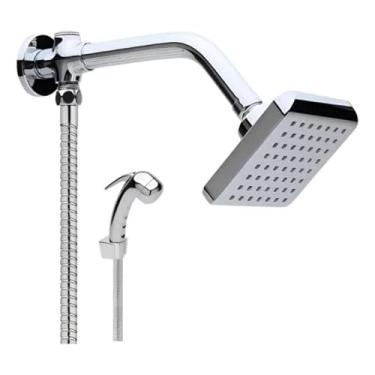 Imagem de Ducha Chuveiro Flat Com Desviador E Flexível E Gatilho