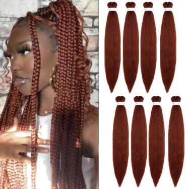 Imagem de Braiding Hair ShowCoco, pré-esticado, cobre vermelho, 32 polegadas, 8 