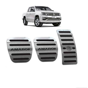 Imagem de Pedaleira Em Aço Inox Amarok 2011 A 2019 Manual Preto