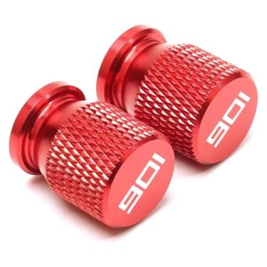 Imagem de Tampa de tampa de válvula de pneu de roda CNC para motocicleta compatível com 701 Supermoto e Enduro Norden 901 Svartpilen 401 VITPILEN 401 (901 vermelho)