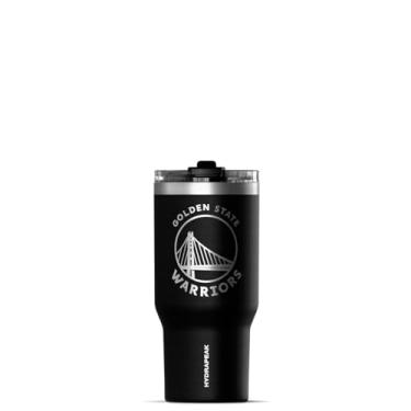 Imagem de Hydrapeak Copo de aço inoxidável oficialmente licenciado pela NBA Golden State Warriors Voyager de 740 ml, copos isolados, garrafa de água com canudo