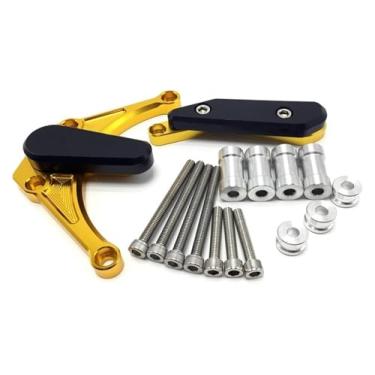 Imagem de BYYINGSUS Acessórios de modificação da motocicleta tampa lateral do motor bloco de proteção da cabeça bloco anti-queda compatível com YZF-1000 R1 2009-2014 (ouro)