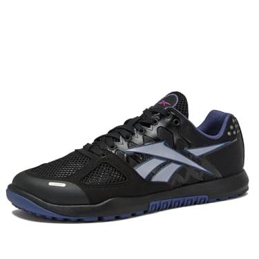 Imagem de Reebok Tênis feminino Nano 2.0, tênis de caminhada para treinamento cruzado, Preto/Roxo Rave/Roxo Crepúsculo, 38