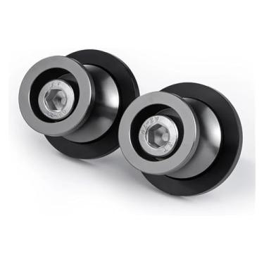 Imagem de BYYINGSUS 1 par de bobinas de braço oscilante suportes traseiros deslizantes de parafuso acessórios de motocicleta compatíveis com Ninja ZX6R ZX636 250SL 250 300 400 650 1000SX (8 mm dois titânio)