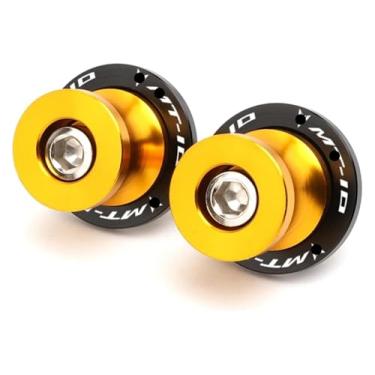 Imagem de BYYINGSUS Compatível com MT03 MT09 MT10 MT 03 09 10 Mt03 Mt09 Mt10 Bobinas de braço oscilante parafusos de suporte deslizantes acessórios de motocicleta de braço oscilante de 6 mm (ouro MT10)