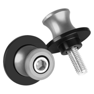 Imagem de BYYINGSUS Acessórios de motocicleta parafuso de suporte M8 bobinas deslizantes compatíveis com Z650 Z800 Z900 Z1000 Z1000SX ZX6R ZX10R Ninja 650 400 (cinza)