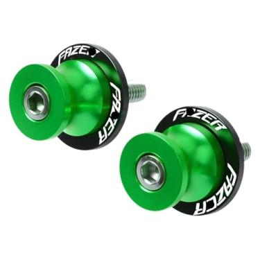 Imagem de BYYINGSUS Acessórios de motocicleta M6 Sliders Spools Parafusos de suporte compatíveis com FZ1 FZ 1 FA&zer 2001-2013 (6 mm verde)