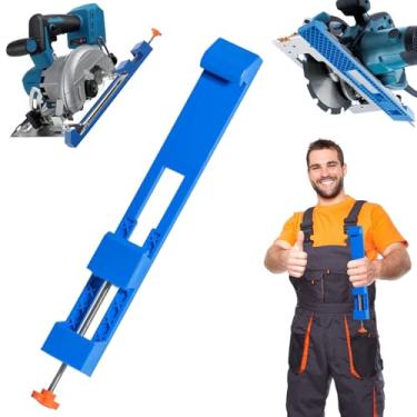 Imagem de Guia de base de máquina de corte ajustável, novo grampo de posicionamento de serra circular elétrica, braçadeira de fresagem de serra circular Guia de corte de madeira de precisão para tarefas de