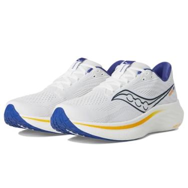 Imagem de Saucony Tênis masculino Ride 18, Branco/Azurita, 38