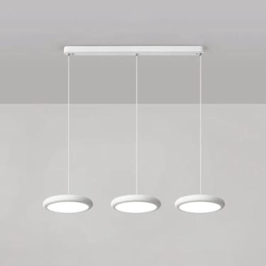Imagem de Lustre de disco de luz pendente LED Luminária suspensa com sombra de acrílico, Lustre contemporâneo, Lustres LED