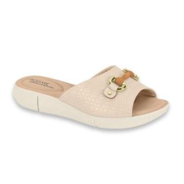 Imagem de Tamanco Feminino Modare Casual Ortopédico Conforto Esporao Tresse Fivela Ref: 7199.105-Feminino