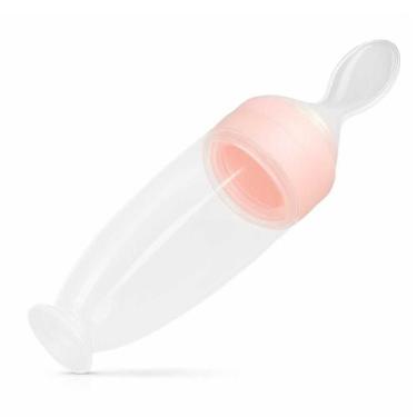 Imagem de Colher Mamadeira Dosadora Papinha Alimentação Bebês - PASSEAR, Rosa