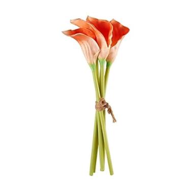 Imagem de MIKASA Flores artificiais de lírio de cala para decoração de casa, cozinha de casamento, caqui
