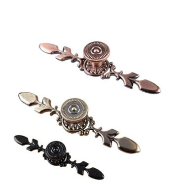 Imagem de CXYFQUUK Puxadores de armário de cozinha liga de alumínio moderno armário guarda-roupa porta puxadores de gaveta ferragens móveis 2 peças (conjunto preto G)