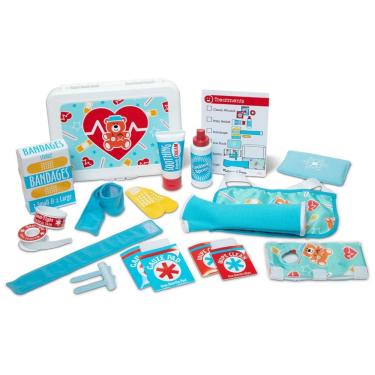Imagem de Kit de Primeiros Socorros Infantil com 25 Peças de Brinquedo para Brincar de Médico Bandagens Reutilizáveis de Simulação, da Melissa Doug