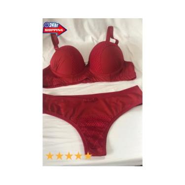 Imagem de Conjunto Mary Plus Size - Flalu Lingerie, Vermelho, 52
