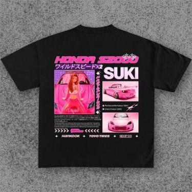 Imagem de 2024 Camiseta HONDA S2000 VELOZES E FURIOSOS SUKI 100% algodão unissex