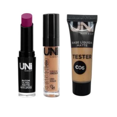 Imagem de Batom Ultra Matte Base Líquida Matte Corretivo Facial Cor Vibrante Lon