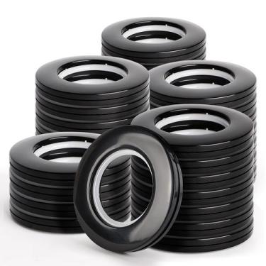Imagem de Anéis de sombra romanos WCIC 32PCS pretos de 40 mm para janelas padrão