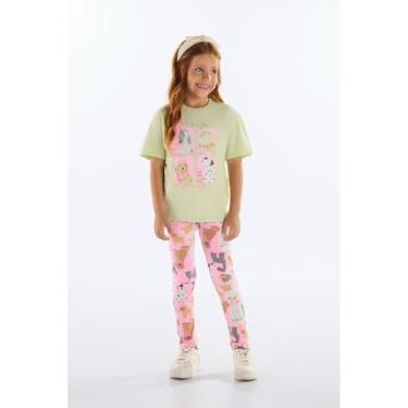 Imagem de Conjunto Blusa e Legging Menina Quimby, Verde, 12
