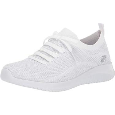 Imagem de Skechers Tênis feminino Ultra Flex Salutations, Branco/Prata, 11