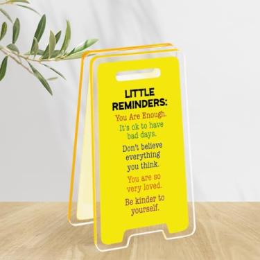 Imagem de Presentes motivacionais inspiradores decoração de escritório engraçados pequenos lembretes presentes de apreciação placa de acrílico 1,2 × 2,4 polegadas