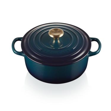 Imagem de Panela Redonda Signature 18 cm Azul Agave Le Creuset