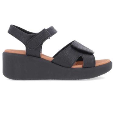 Imagem de Sandália Usaflex Plataforma Indicada Esporão Metatasalgia, Preto, 36