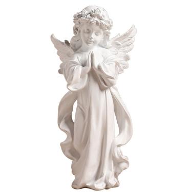 Imagem de Estátua orando anjo, menina, resina, decoração de estilo nórdico de 15 cm