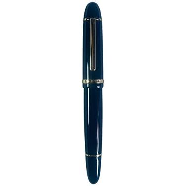 Imagem de Caneta-tinteiro Jinhao X159, acabamento dourado, azul, ponta fina de 18 KGP com conversor de refil de tinta