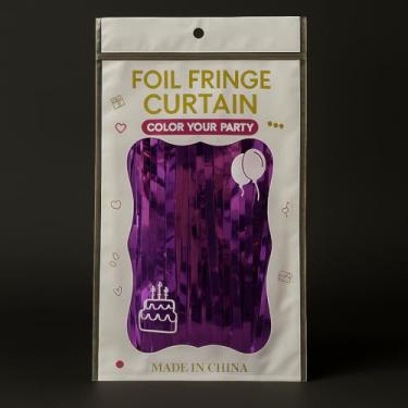 Imagem de Cortina Metalizada para Festa 1x2m – Brilho Decorativo, Ideal para Aniversários, Casamentos e Baladas (Roxo)