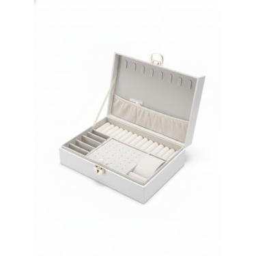 Imagem de Porta Joias de Viagem Compacto Ziper Organizador Aneis Colares Brincos (Verde)