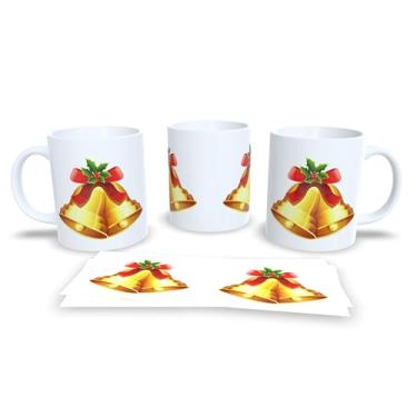 Imagem de Caneca de Cerâmica com Bolas de Natal, Decorativa, Branca com Enfeites Coloridos, Design Festivo de Inverno, 3 Unidades (8)