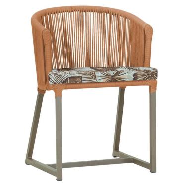 Imagem de Cadeira De Jantar Noronha Alumínio Fendi E6 Trama  Terra Cota