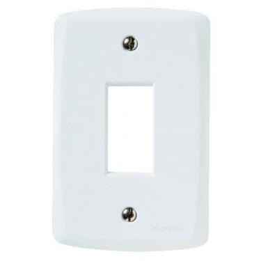 Imagem de Espelho 4x2 Módulo Vertical Lux2 Tramontina - Branco - Termoplástico - Parafusos Inclusos