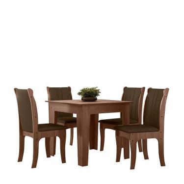 Imagem de Conjunto Isabel Mesa 0,90 Com 04 Cadeiras Amendoa 04a