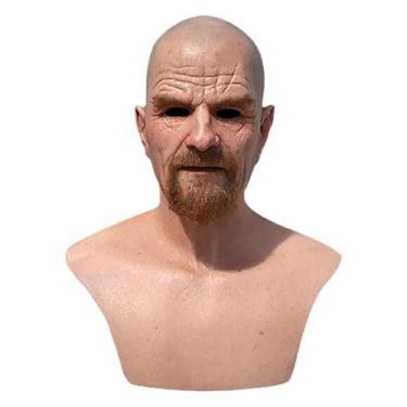 Imagem de Máscara de cosplay Breaking Bad Bald Head Old Man Halloween - yiweisai