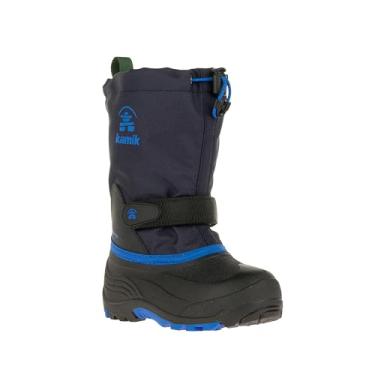 Imagem de Kamik Waterbug Bota larga para clima frio (bebê/criança pequena/criança grande), Azul marinho, 22
