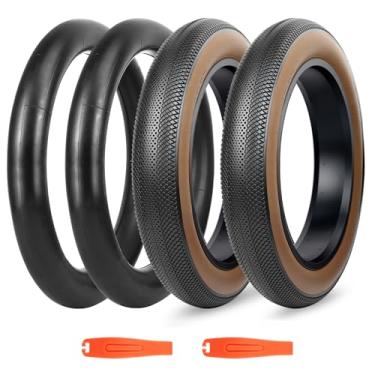 Imagem de BALINGE Pacote com 2 pneus de bicicleta 26x4.0 Fat Bike Pneus ebike com tubos Mountain Bike Heavy Duty de alto desempenho resistente ao desgaste E-Bike Mountain Snow Bike Pneu de bicicleta de montanha