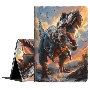 Imagem de Capa para iPad Air 11 polegadas M2 2024, iPad Air 6ª geração/iPad Air 5ª geração 2022/Air 4ª 2020 10,9 polegadas, capa protetora inteligente com suporte fino para iPad Air, dinossauro rugindo