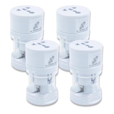 Imagem de Adaptador Universal de Tomada para Viagem Internacional Kit com 4 Peças