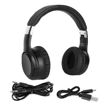 Imagem de Zyyini Fone de Ouvido Mega Bass Dobrável, Fone de Ouvido Sem Fio Com Tela Lcd para Pc/celular, Estúdio, Material Abs